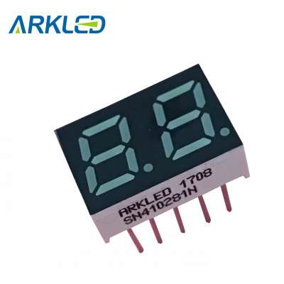 small size 0.3 inch  dual  digital  7 segment LED display in red color