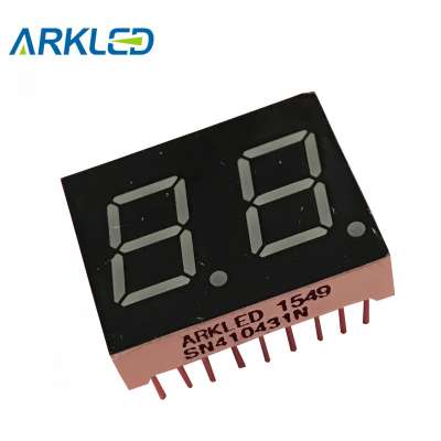 0.4 inch 2 digit pure green color 7 segment led display